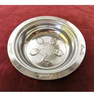 Vintage 1930s advertising baby plate, Dionne Quintuplets baby child cereal bowl,